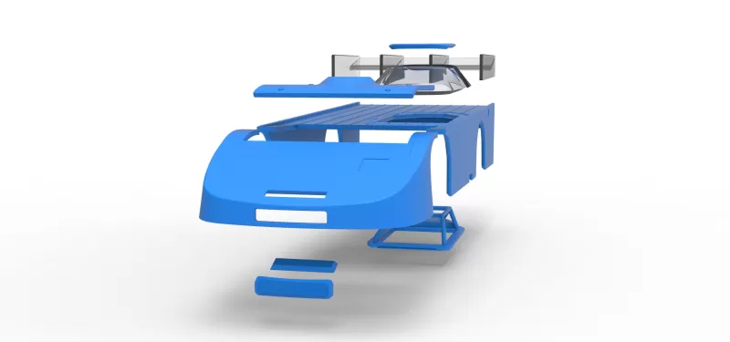Shell of Vintage Asphalt Outlaw Super late model Scale 1:25 - Model preview 22