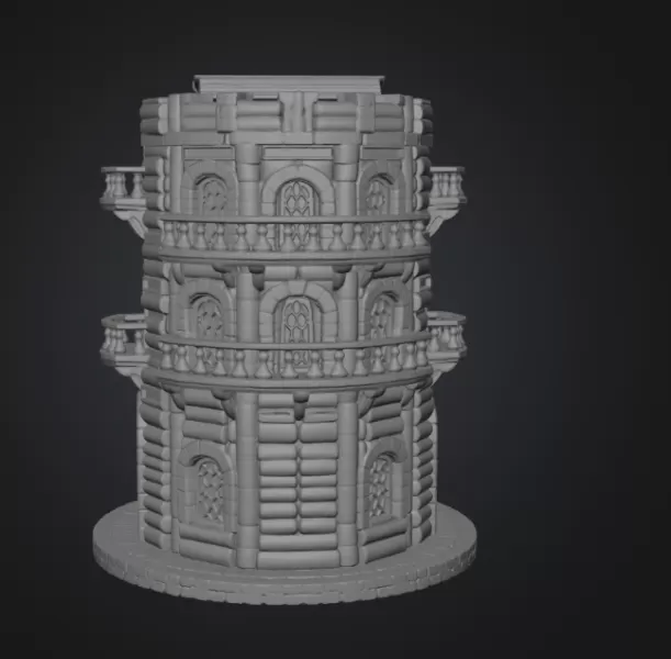 📚 Enchanted Library Tower STL File for 3D Print - Model preview 12