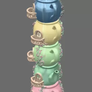 Enchanted Teapot Tower STL File for 3D Printing - Model thumbnail 4