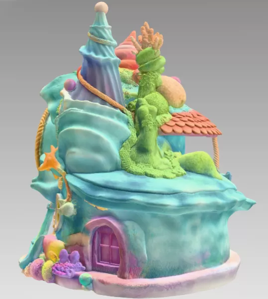 Seashell Fantasy House – Ocean Coral Cottage STL | 3D Printable - Model preview 4