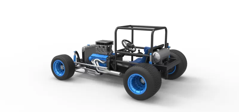 Vintage Dirt Supermodified stock car Base Scale 1:25 - Model preview 12