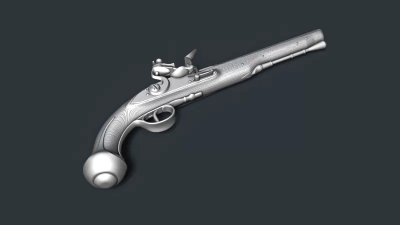 Flintlock Pistol RoZ - Model preview 6