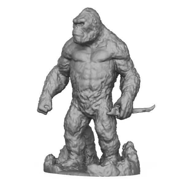 Giant King Kong Statue 3D Printable Model - Model preview 2