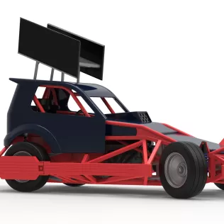 New Zealand Superstock car while turning Version 5 Scale 1:25 - Model thumbnail 25