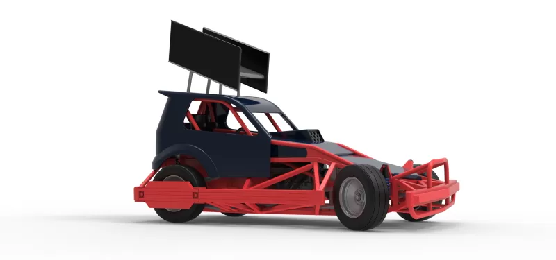 New Zealand Superstock car while turning Version 5 Scale 1:25 - Model preview 25