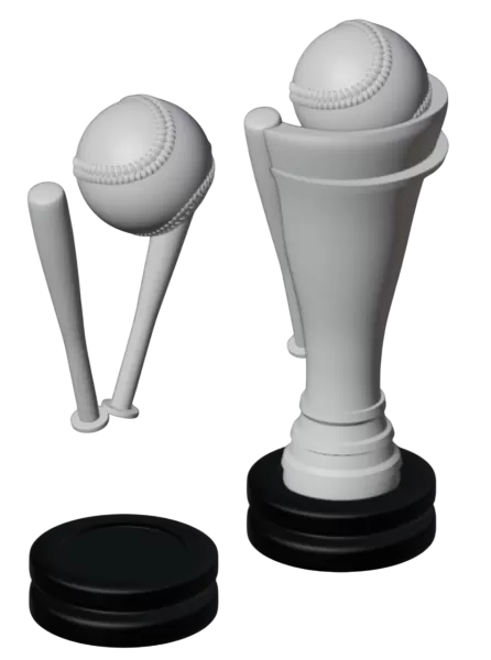 3D BASEBALL TROPHY READY TO PRINT - Model preview 9