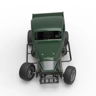 Vintage Dirt Modified stock car while turning Scale 1:25 - Model thumbnail 8