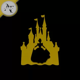 Cinderella - Silhouette - 2D Wall Art Decor