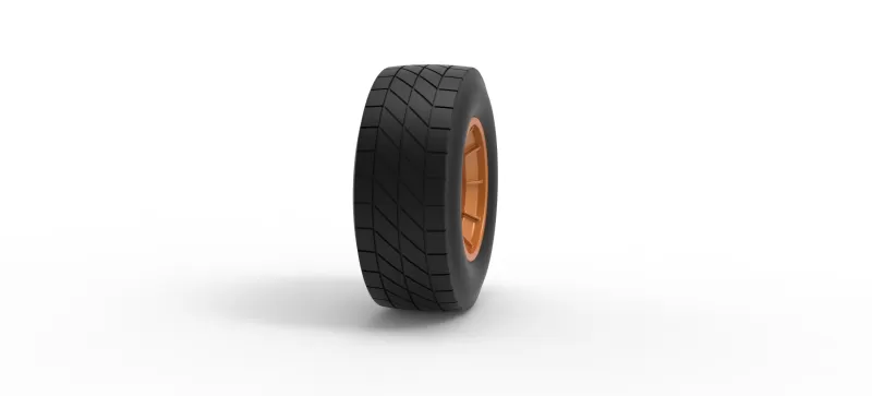 Wheel of Vintage Dirt race car V7 Scale 1:25 - Model preview 3