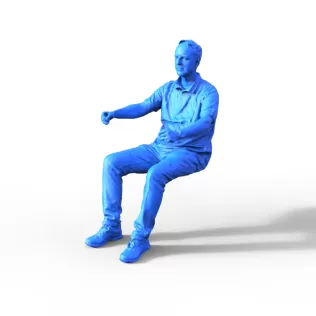 Driver figure for ship model or truck