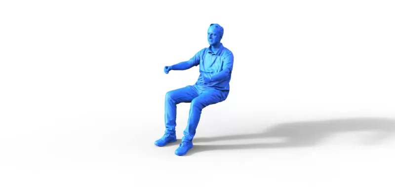 Driver figure for ship model or truck - Model preview 1
