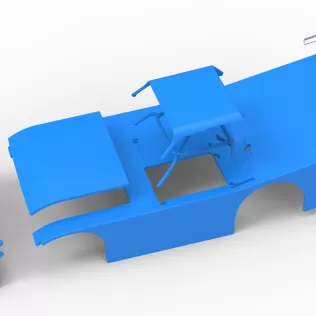 Shell of Vintage Dirt late model Race car Version 5 Scale 1:25 - Model thumbnail 20