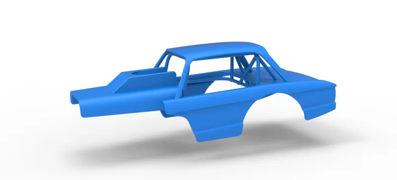 Shell of Vintage Dirt Modified stock car Version 10 Scale 1:25 - Model preview 1
