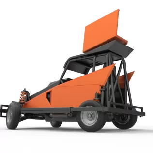 New Zealand Ministock car while turning Version 2 Scale 1 to 25 - Model thumbnail 13