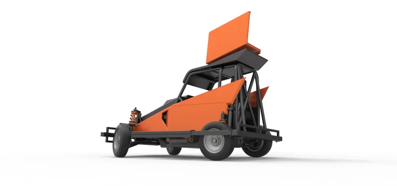 New Zealand Ministock car while turning Version 2 Scale 1 to 25 - Model preview 13