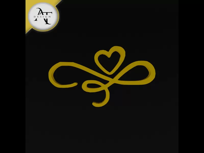 Simple Heart Symbol - 2D Art - Model preview 1