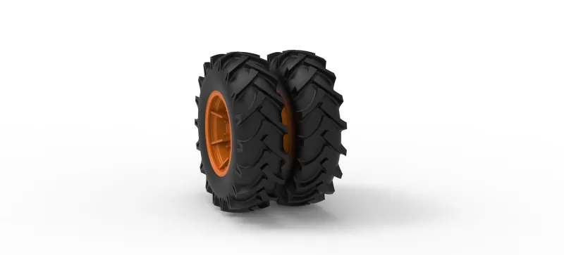 Front wheel of Racing Combine Harvester Version 2 Scale 1:25 - Model preview 8