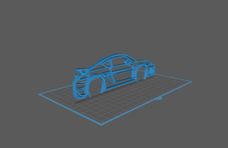 Porsche - 718 GT4 RS Wall Art - Model preview 1