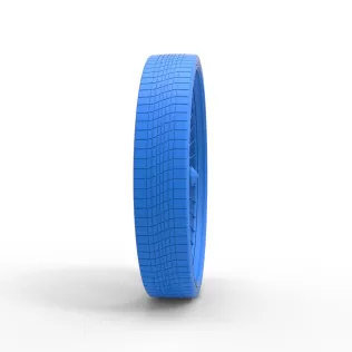 50 inch Wire wheel of Donk car Scale 1:25 - Model thumbnail 11