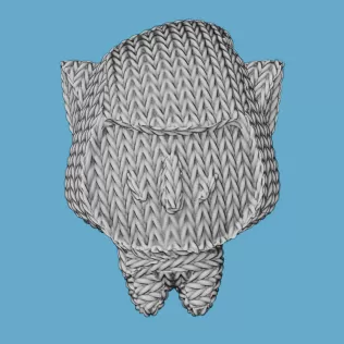 Crochet Omen Cat - Model thumbnail 3