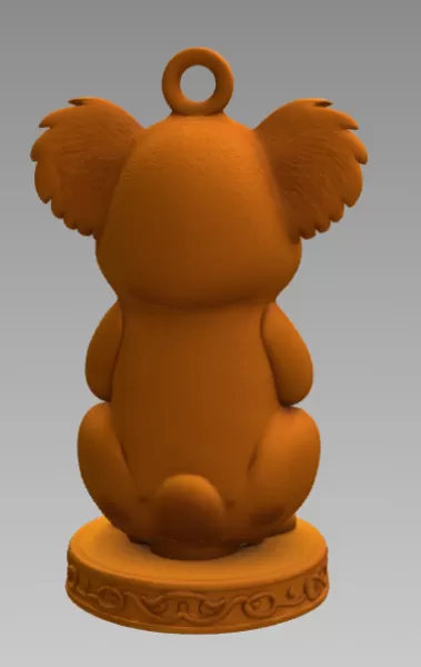 Cute Koala with Heart – 3D Printable STL File - Model preview 5