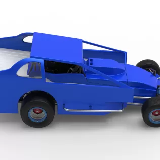 Northeast Dirt Modified stock car Version 2 Scale 1:25 - Model thumbnail 23