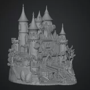 Lavender Bloom Castle STL File for 3D Print - Model thumbnail 11