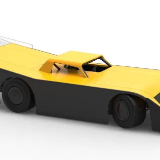 Vintage Dirt late model Race car V5 while turning Scale 1:25 - Model thumbnail 24