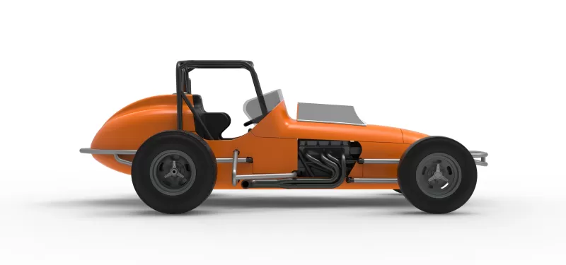 Dirt Silver Crown Champ car Version 2 Scale 1:25 - Model preview 22