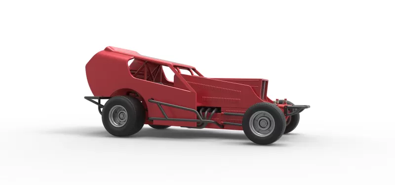 Vintage Dirt Modified stock car Version 4 Scale 1:25 - Model preview 25