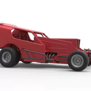 Vintage Dirt Modified stock car Version 4 Scale 1:25 - Model thumbnail 25