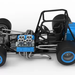 Vintage Pavement Sprint car Base Scale 1:25 - Model thumbnail 10