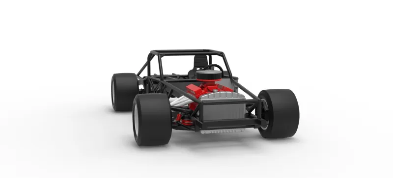 Vintage Asphalt Modified stock car Base V8 Scale 1:25 - Model preview 22