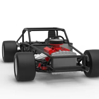 Vintage Asphalt Modified stock car Base V8 Scale 1:25 - Model thumbnail 22