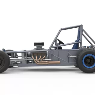 Vintage Dirt Modified stock car Base Version 5 Scale 1:25 - Model thumbnail 9