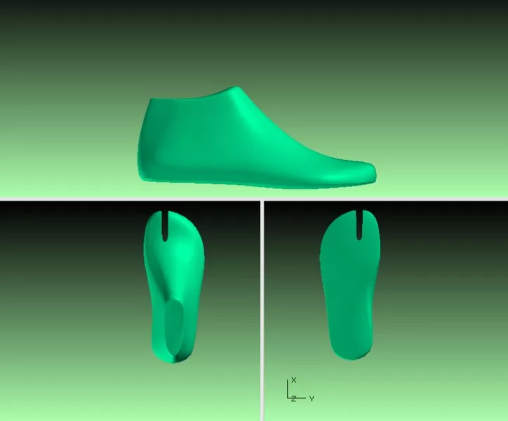 Kids Flip-Flop Slipper Shoe Last 3D Printable STL - Model preview 1
