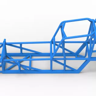 Frame of Vintage Dirt Modified stock car Version 5 Scale 1:25 - Model thumbnail 7