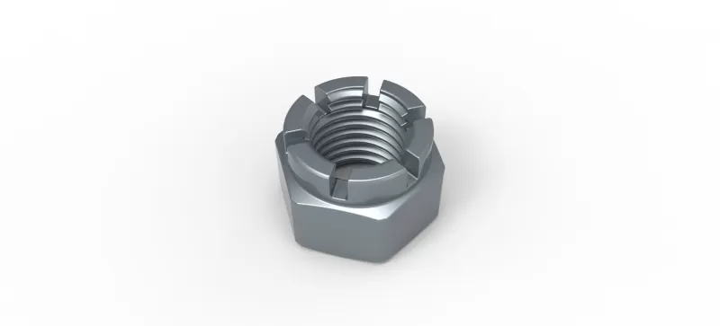 Castle Nut - Model preview 2