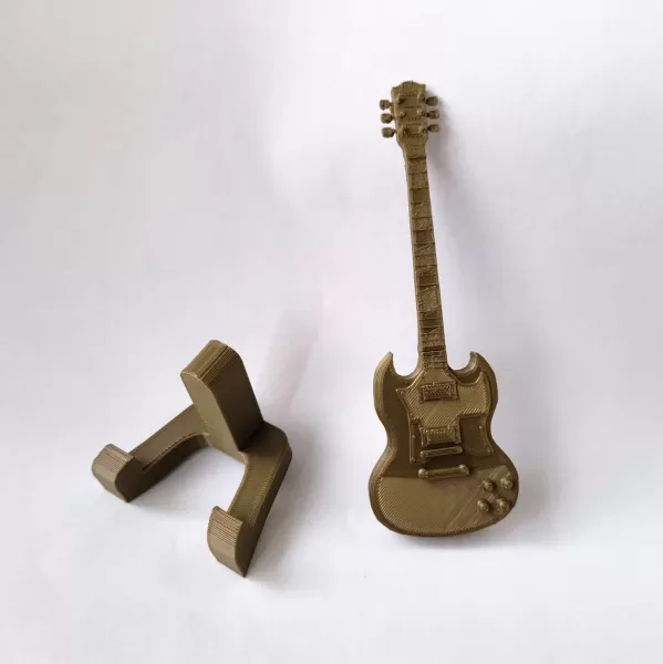 🎸 SG Guitar With Stand – 3D Printable Model - Model preview 5