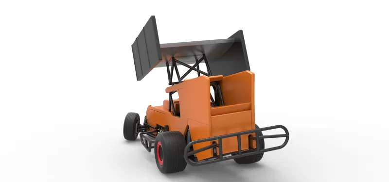Southern Wing Modified Stock car while turning Scale 1:25 - Model preview 14