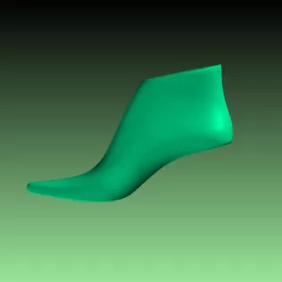 Women's Pointed Toe Pump Shoe Last 3D Model STL Printable High H - Model thumbnail 3