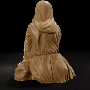 Praying Jesus on Rock 3D printing - Model thumbnail 3