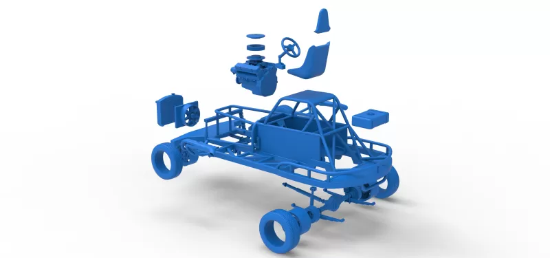 New Zealand Vintage Stock car Base Scale 1:25 - Model preview 21