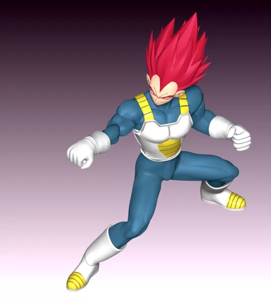 Vegeta SSJ God - Dragon Ball - Model preview 6