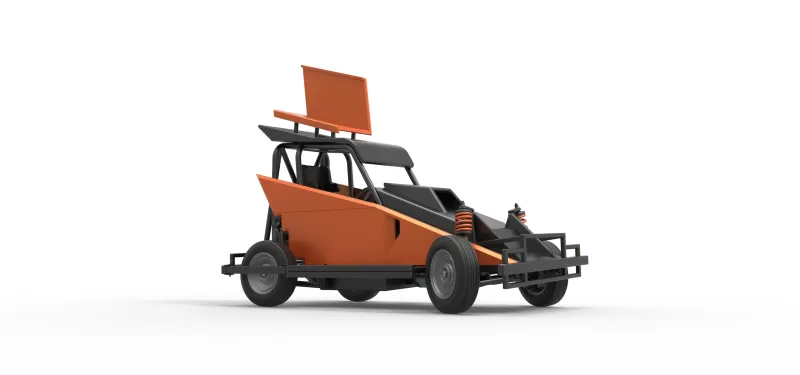 New Zealand Ministock car while turning Version 2 Scale 1 to 25 - Model preview 25