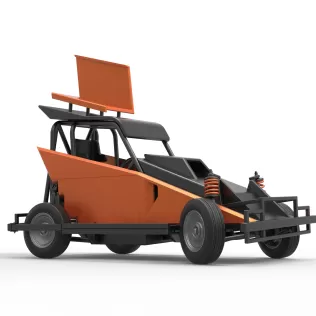 New Zealand Ministock car while turning Version 2 Scale 1 to 25 - Model thumbnail 25