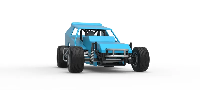 Vintage Dirt Modified stock car Version 8 Scale 1:25 - Model preview 27