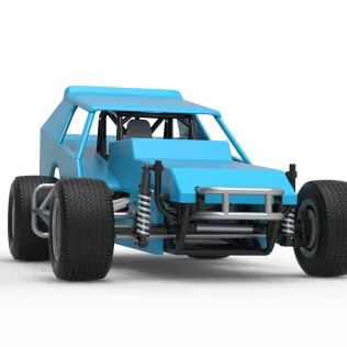 Vintage Dirt Modified stock car Version 8 Scale 1:25 - Model thumbnail 27