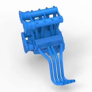 Engine V8 for vintage dragster Version 11 Scale 1:25 - Model thumbnail 2
