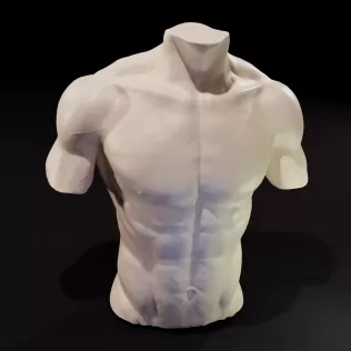 Classical Male Torso Candle - Model thumbnail 1